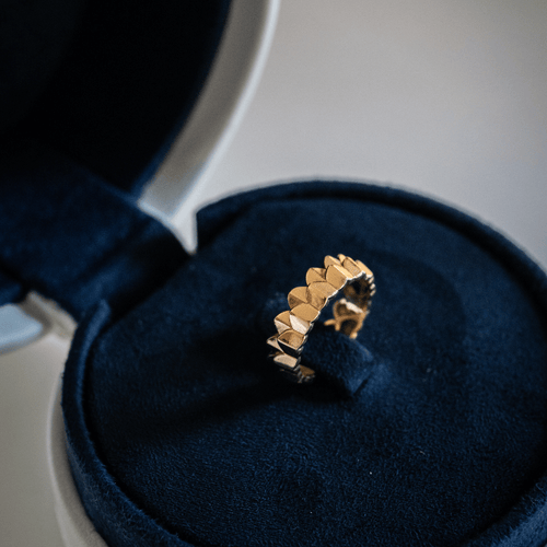 Bague 53 Fred Une île d’or - Bague 2 rangs en or jaune 18 ct 58 Facettes