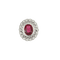 Bague 54 Bague rubellite et diamants en or blanc 58 Facettes