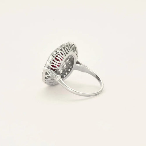 Bague 54 Bague rubellite et diamants en or blanc 58 Facettes