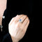 Bague 55 Bague Art déco en or blanc 18K avec saphir de Ceylan et diamants 58 Facettes