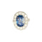 Bague 55 Bague en or jaune et or blanc 18K saphir 5,54 ct et diamants 58 Facettes