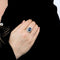 Bague 55 Bague en or jaune et or blanc 18K saphir 5,54 ct et diamants 58 Facettes