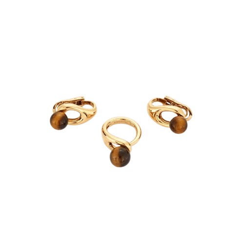 Bague 45 Boucheron - Parure bague et boucles d'oreilles en or 750 58 Facettes