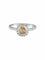 Bague 51 Bague solitaire SOLIS en or blanc 750 avec diamants 58 Facettes