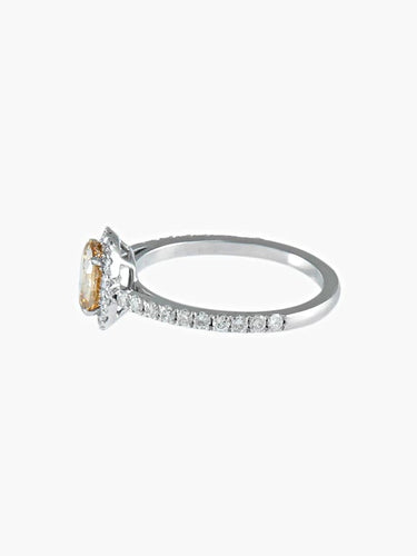 Bague 51 Bague solitaire SOLIS en or blanc 750 avec diamants 58 Facettes