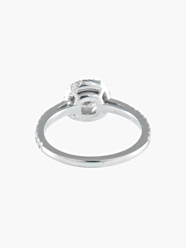 Bague 51 Bague solitaire SOLIS en or blanc 750 avec diamants 58 Facettes