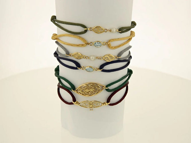 Bracelet MILA - Bracelet cordon en or jaune 750/1000 58 Facettes