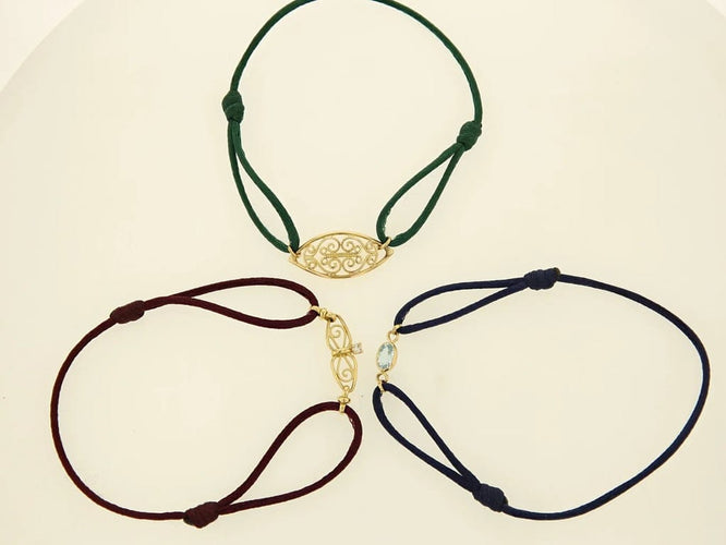 Bracelet MILA - Bracelet cordon en or jaune 750/1000 58 Facettes