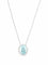 Collier Pendentif sur chaîne en or blanc avec aigue-marine et diamants 58 Facettes