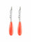 Boucles d'oreilles Dormeuses en or blanc 18K, corail et diamants 58 Facettes 784982