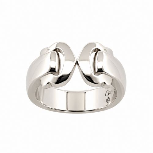 Bague 51 Cartier - Bague Double C en or blanc 58 Facettes 72650