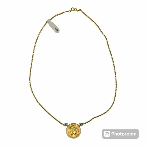 Collier Collier maille forçat - Pièce 20 francs Napoléon III en or 58 Facettes