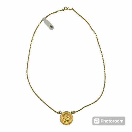 Collier Collier maille forçat - Pièce 20 francs Napoléon en or 58 Facettes