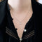 Collier Collier pendentif en or gris 18K avec diamant taille brillant 58 Facettes LF18