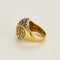 Bague 54 Bague en or jaune 18 carats sertie de saphirs bleus et jaunes 58 Facettes 2037