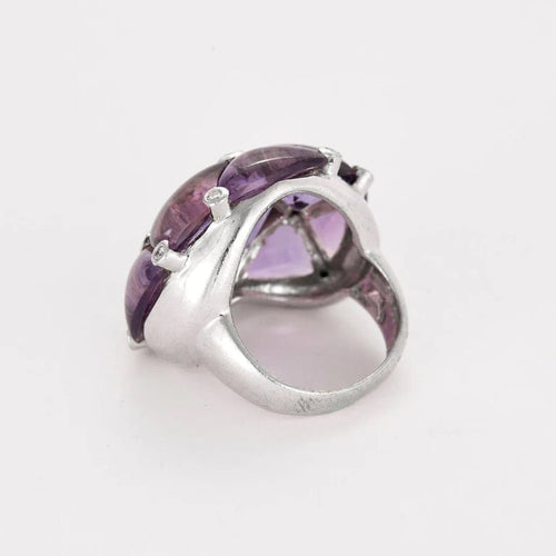 Bague 52 1/2 Bague en or blanc 18 carats, améthyste et diamants 58 Facettes 239
