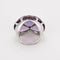Bague 52 1/2 Bague en or blanc 18 carats, améthyste et diamants 58 Facettes 239