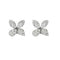 Boucles d'oreilles Boucles d’oreilles en or blanc en forme de trèfle et diamants 58 Facettes F59