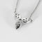 Collier Collier pendentif trèfle en or blanc et diamants 58 Facettes f58
