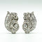 Boucles d'oreilles Boucles d’oreilles en platine serties de diamants taille ancienne 58 Facettes A880002