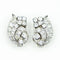Boucles d'oreilles Boucles d’oreilles en platine serties de diamants taille ancienne 58 Facettes A880002