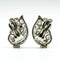 Boucles d'oreilles Boucles d’oreilles en platine serties de diamants taille ancienne 58 Facettes A880002