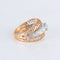 Bague 54 Bague ajourée bicolore en or jaune 18 ct et platine, diamants 58 Facettes 1