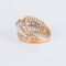 Bague 54 Bague ajourée bicolore en or jaune 18 ct et platine, diamants 58 Facettes 1