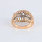 Bague 54 Bague ajourée bicolore en or jaune 18 ct et platine, diamants 58 Facettes 1