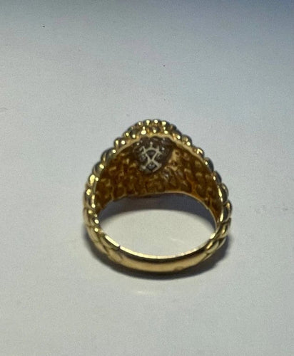 Bague 59 Bague serpent bicolore en or 18K pavée de diamants 58 Facettes