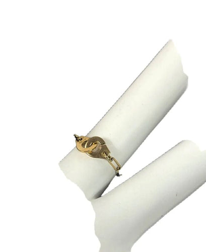 Bague 51 Dinh Van Menottes R7 - Bague chaîne en or jaune 18 carats 58 Facettes