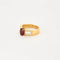 Bague 54 Bague en or jaune 18 carats avec rubis et diamants 58 Facettes