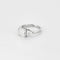 Bague 52 Bague en or blanc 18 carats avec diamants taille émeraude et triangles 58 Facettes