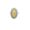 Bague 55 Bague en or jaune 18 K - Opale et halo de diamants 58 Facettes