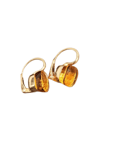 Boucles d'oreilles Pomellato Nudo - Boucles d'oreilles en or rose et blanc avec citrine 58 Facettes POA1070/O6/OV