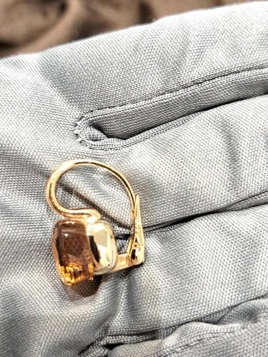 Boucles d'oreilles Pomellato Nudo - Boucles d'oreilles en or rose et blanc avec citrine 58 Facettes POA1070/O6/OV