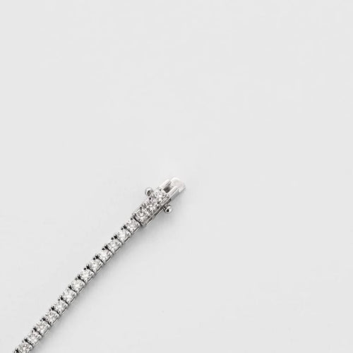 Bracelet Bracelet rivière (tennis) en or blanc 18 carats et diamants 58 Facettes