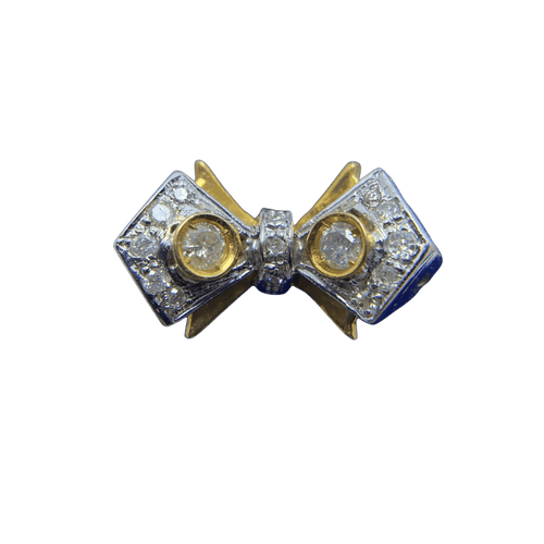 Bague 50 Bague en or jaune 14 kt avec diamant taille brillant 58 Facettes