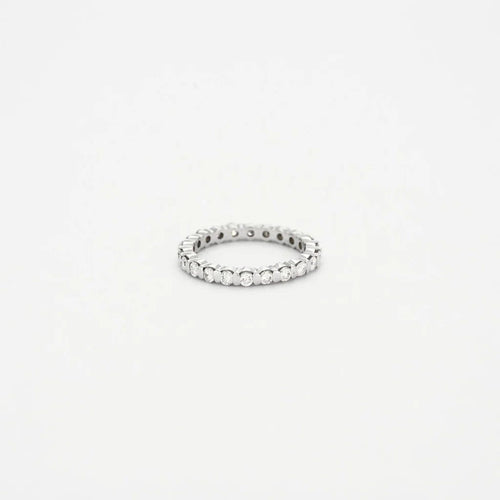 Bague 52 Alliance - Bague en or blanc 18 carats et diamants 58 Facettes 1846506