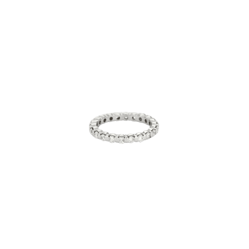 Bague 52 Alliance - Bague en or blanc 18 carats et diamants 58 Facettes 1846506