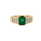 Bague 51 Sallier - Bague en or jaune 18 carats, émeraude et diamants 58 Facettes 2274279