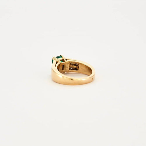 Bague 51 Sallier - Bague en or jaune 18 carats, émeraude et diamants 58 Facettes 2274279