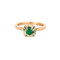 Bague 54 Bague en or jaune 18 carats avec émeraude taille brillant 58 Facettes 2023451