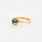 Bague 54 Bague en or jaune 18 carats avec émeraude taille brillant 58 Facettes 2023451
