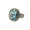 Bague 51 Bague en or blanc 18 carats avec aigue-marine et diamants 58 Facettes