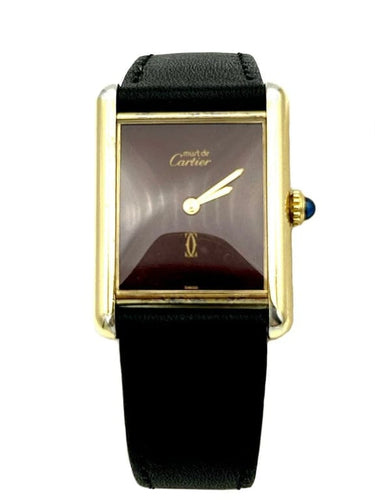 Montre Cartier Tank Must - Montre en vermeil mécanique 58 Facettes