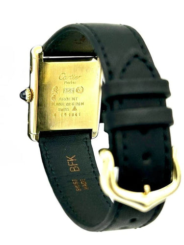 Montre Cartier Tank Must - Montre en vermeil mécanique 58 Facettes