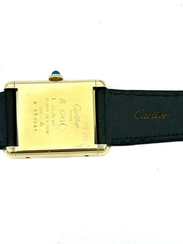 Montre Cartier Tank Must - Montre en vermeil mécanique 58 Facettes