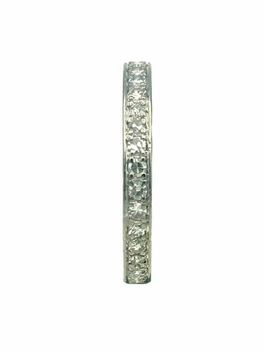 Bague 59 Alliance en or blanc et diamants 0,60 ct 58 Facettes