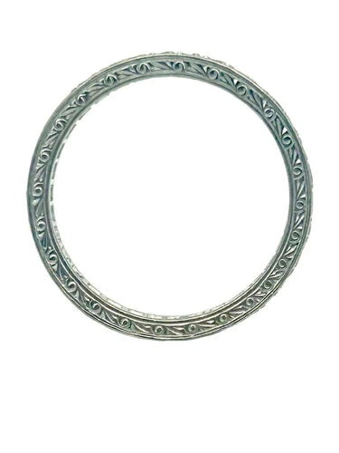 Bague 59 Alliance en or blanc et diamants 0,60 ct 58 Facettes